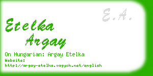 etelka argay business card